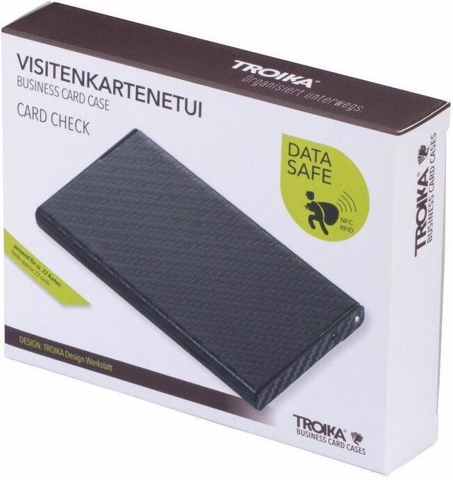 Immagine prodotto Troika Biglietto da visita Custodia per biglietti da visita in carbonio ottico, nero (Biglietto da visita)