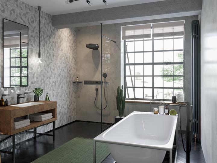 Immagine prodotto hansgrohe HG Porta sapone AddStoris da parete nero spazzolato
