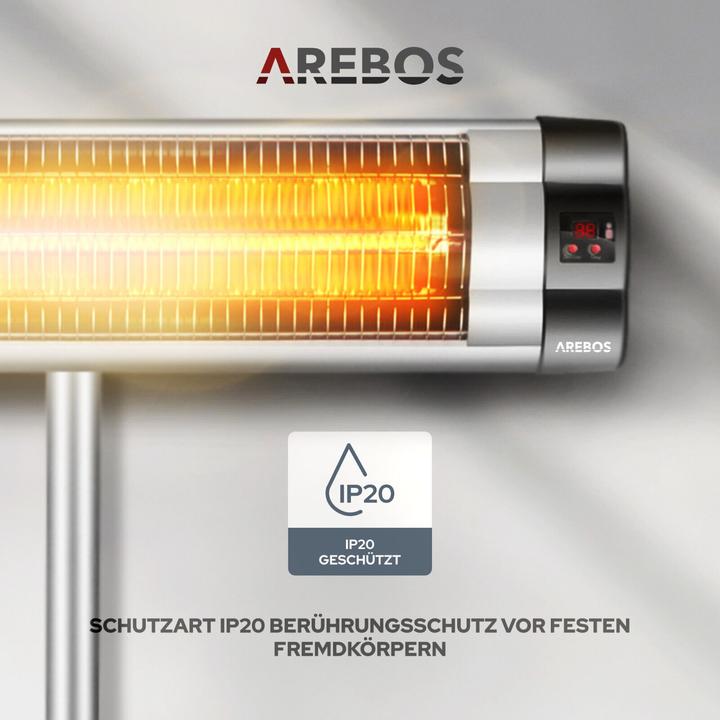 Produktbild Arebos Infrarot Heizstrahler mit Fernbedienung (2500 W)