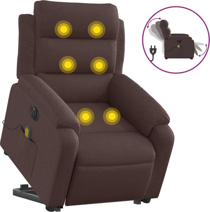 Actual product image VidaXL Electric massage chair with stand-up aid fabric