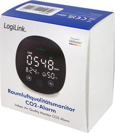 Produktbild LogiLink CO2-Messgerät,Temperatur & Luftfeuchtigkeitsanzeige