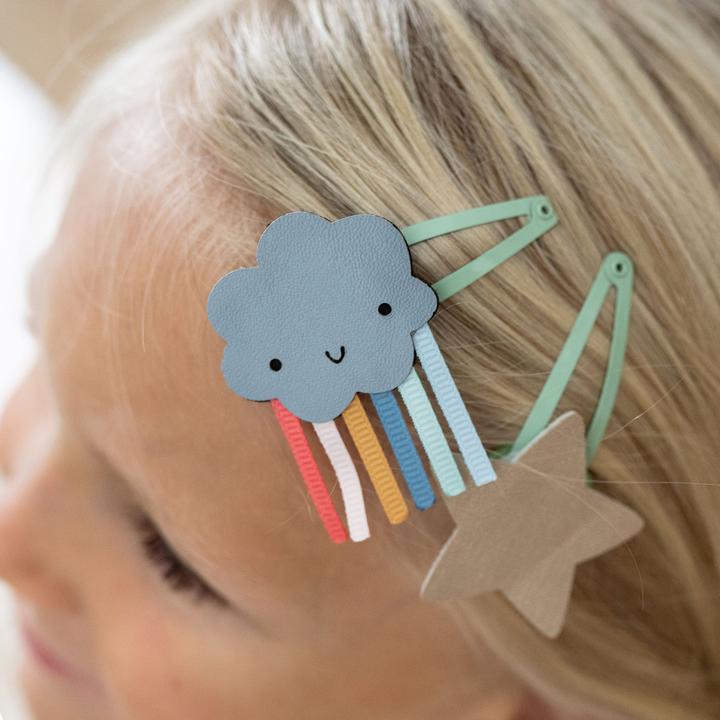 Immagine prodotto Papierdrachen Set di gioielli per capelli - Cerchietto con patch - Arcobaleno