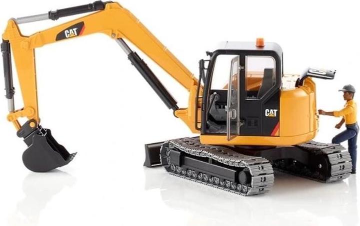 Produktbild Bruder Cat Minibagger mit Bauarbeiter