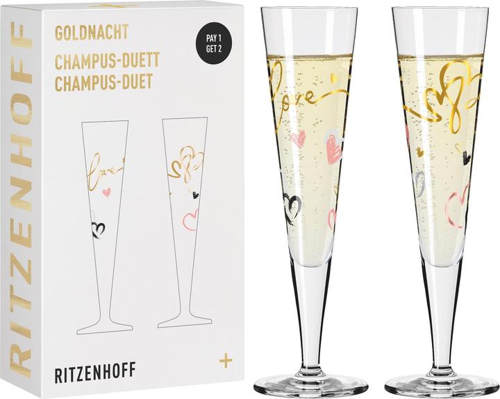Produktbild Ritzenhoff Goldnacht (20.50 cl, 2 Gläser, Sektgläser)