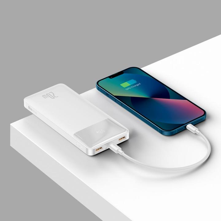 Produktbild Baseus Powerbank Bipow 10000mAh, 20W (white) (10000 mAh, 20 W, 37 Wh)