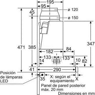 Actual product image Siemens iQ300 LI67SA531 Cooker Hood Semi Built-in (Pullout) ³/h A (Hut ventilator)