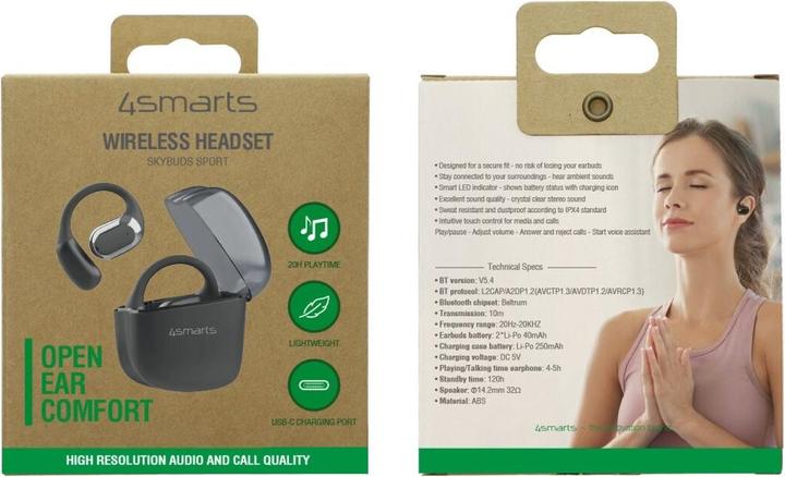 Productafbeelding 4smarts SkyBuds (Geen ruisonderdrukking, 5 h, Draadloze)
