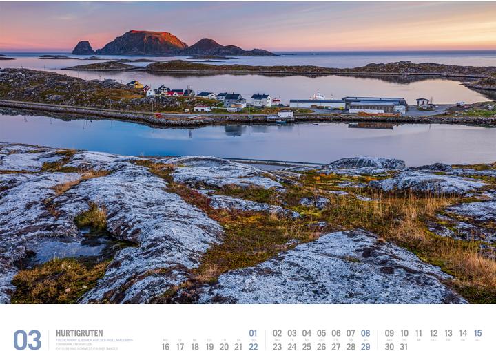 Actual product image Hurtigruten - Unterwegs zwischen Bergen und Kirkenes Kalender 2026 (54 x 42 cm, Hardcover, German)