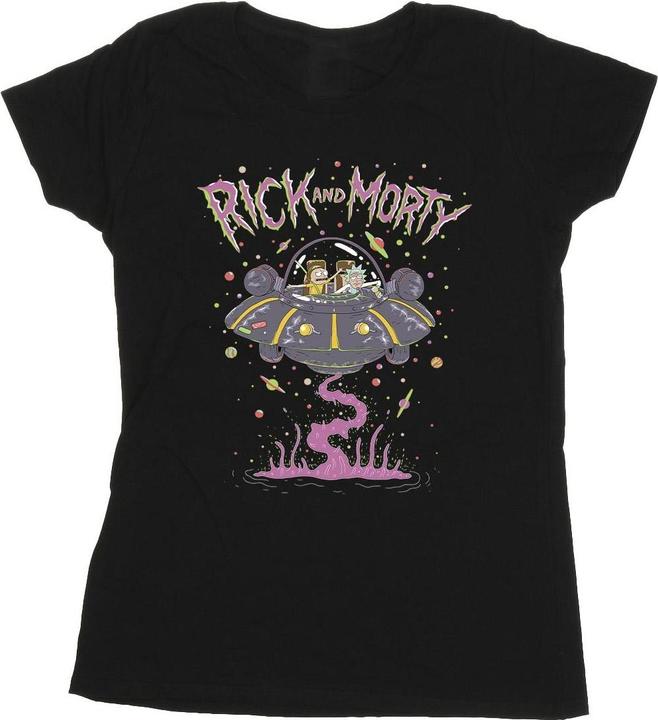 Rick And Morty Pink Spaceship TShirt (XXL)