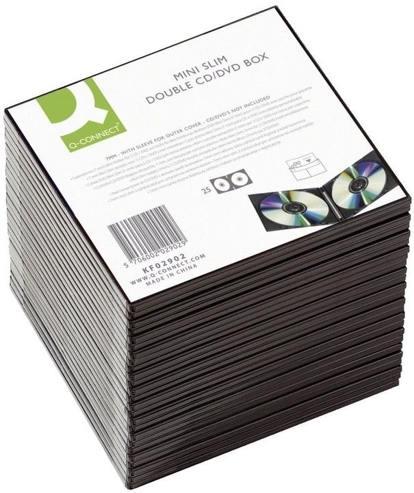 Produktbild Q-Connect CD/DVD Hüllen Slim-Case (25 Stück)