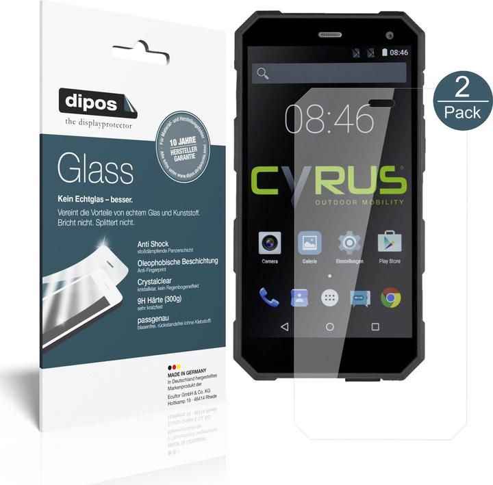 Actual product image Dipos Screen Protector Anti-Shock (2 Piece, Cyrus CS 24)