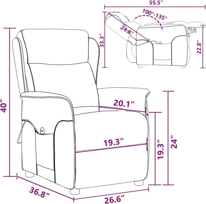 Actual product image VidaXL Electric massage chair