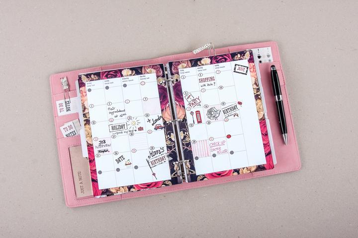 Immagine prodotto Rayher Planner A5, rosa/argento/marmo, FSCMixCred, 1 pezz (A5)