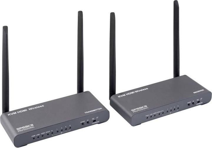 Immagine prodotto SpeaKa Professional SP-HDE-620 HDMI-Funkübertragung (Set) 100 m 5 GHz 3840 x 216