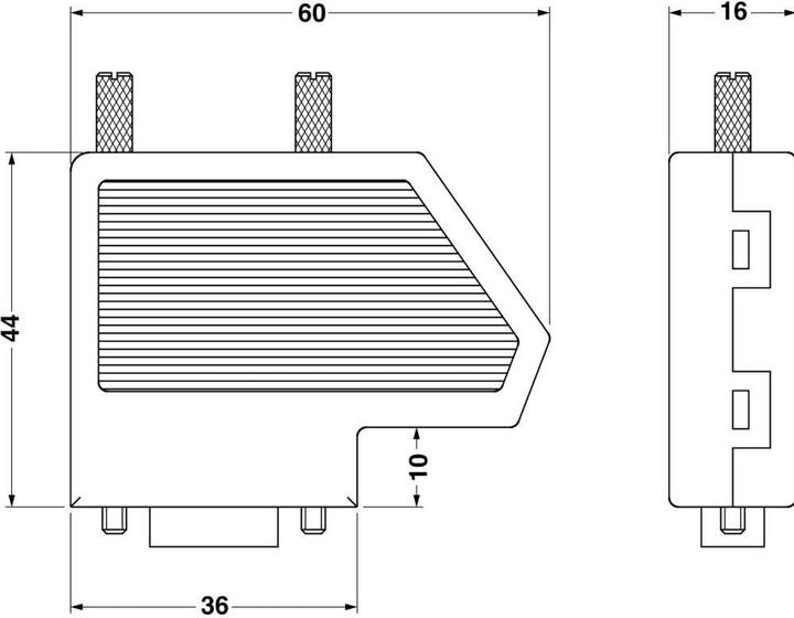 Actual product image Phoenix Contact 9 way M2 field bus D connector,60Vdc/ac