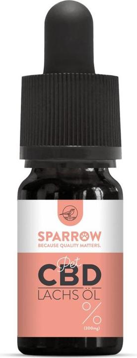 Produktbild Sparrow CannaPet Lachsöl mit 3% CBD für Hunde & Katzen - 10 ml (Senior, Junior, Adult)