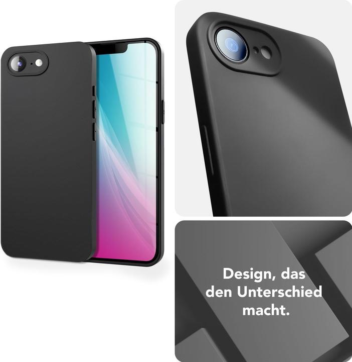 Immagine prodotto Nalia Strider - Blackout Look Cover - Ultradünne Silikon Hülle mit Staubschutz Kappen (Apple iPhone 16e)