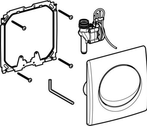 Produktbild Geberit Basic Urinalsteuerung (seidenglanz-verchromt)
