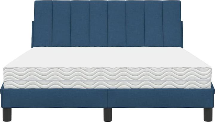 Produktbild VidaXL Bett mit Matratze Schwarz 140x200 cm Stoff Schlafzimmermöbel Bettrahmen (140 x 200 cm)