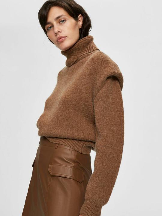 Immagine prodotto Selected Femme Maglione a collo alto in lana e alpaca (XS)