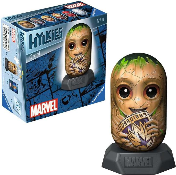 Actual product image Ravensburger Hylkies: The new collectible figure series to assemble yourself. Figure #11 - Groot - For (54 pieces)