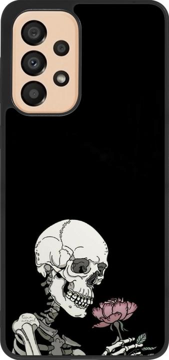 Actual product image PhoneLook Coque Silicone rigide noir Halloween 2023 rose and skeleton (Samsung Galaxy A33 5G)