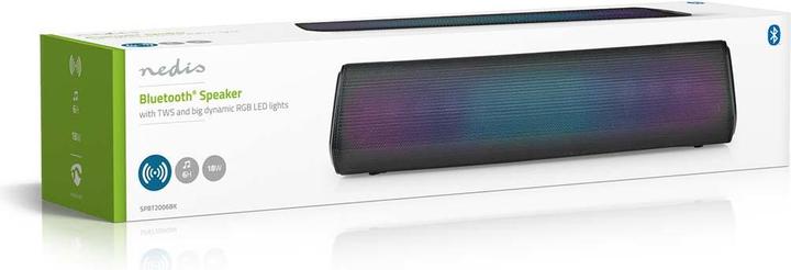 Produktbild Nedis Bluetooth®-Lautsprecher | max. Batteriespielzeit: 6 Std | Tisch Design | 18 W | Stereo | Einge (6 h, Batteriebetrieb)