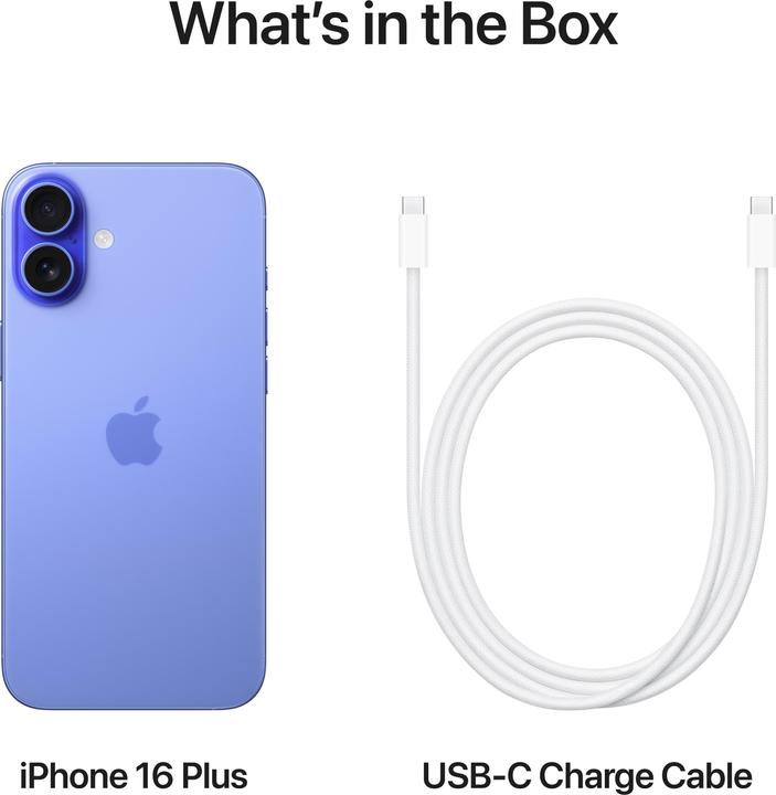Actual product image Apple iPhone 16 Plus (128 GB, Ultramarine, 6.70", SIM + eSIM, 48 Mpx, 5G)