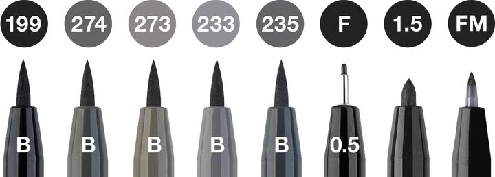 Immagine prodotto Faber-Castell Penna Pitt Artist (Nero, Grigio, 8 x)