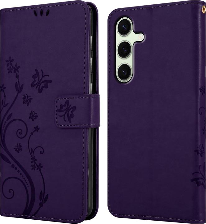 Actual product image Cadorabo Case for Samsung Galaxy S24 FE Flower Book (Samsung Galaxy S24 FE)