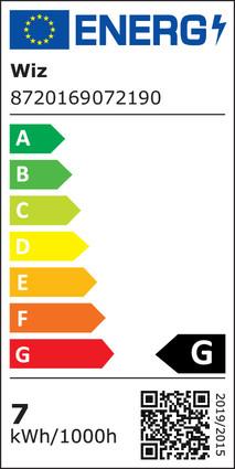 Energy Label WiZ Tunable White Colour Globe (E27, 6.30 W, 470 lm, 1 x, E)