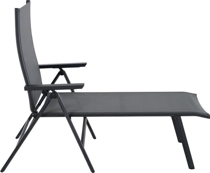 Produktbild Siena Garden Tauro Klappliege, matt anthrazit Alu, Textilbezug royal-grey