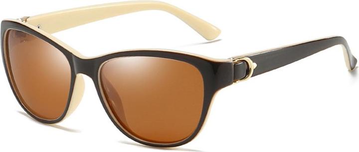 Actual product image Techsuit - Sunglasses Polarized (A572) - for Women with UV Protection, PC - Brown / White