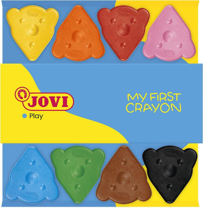 Image du produit Jovi L'OURS MAGIQUE crayons de cire 8 couleurs de base en forme d'ours (Multicolore, 8 x)