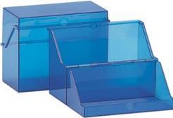 Produktbild Helit Klein-Karteikasten Transluzent, A7 quer, blau unbestückt, im transluzenten Design, für ca. 300 Karte