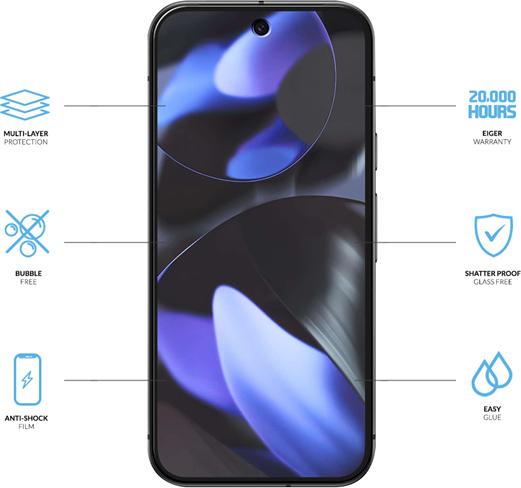 Image du produit Eiger Display-Folie (1er-Pack) Mountain H.I.T Clear (1 pièce(s), Google Pixel 9a)