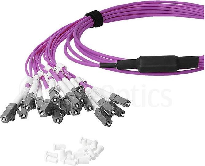 Produktbild BlueOptics LWL MTP/8xLC Duplex Breakout Kabel OM4 1 Meter (1 m)