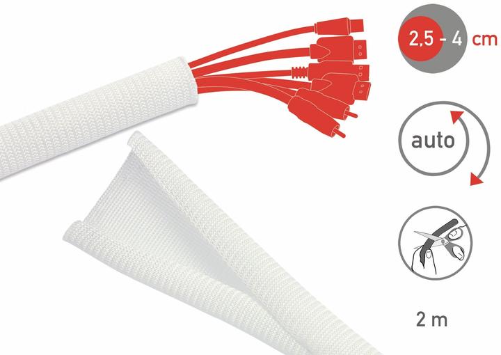 Image du produit Label-the-cable Organisateur de câbles Blanc 1 pièce (LTC 5120) (Gaines pour câbles, 200 cm)