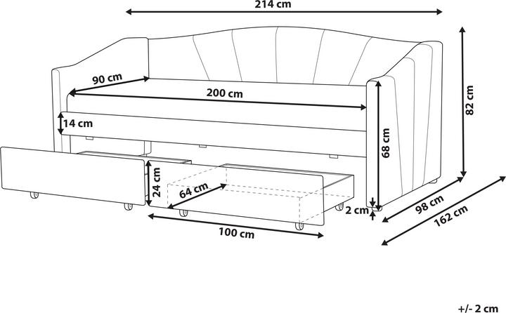 Actual product image Beliani Vittel (90 x 200 cm)
