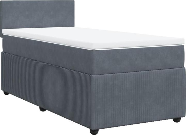 Image du produit VidaXL Bo x lit de saut avec matelas 100 x 200 cm velours (100 x 200 cm)
