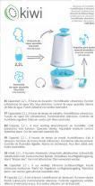 Actual product image Kiwi 2.2l 8h ultrasonic air humidifier