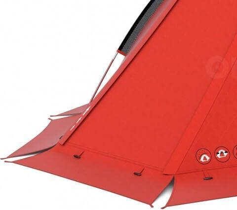 Produktbild Husky Flame 2 Extreme Lichtgewicht Tent - Rood - 2 Persoons (Tunnelzelt, 3.26 kg, 2 Personen)