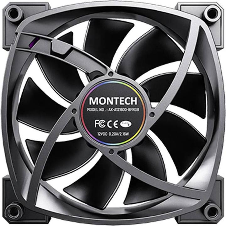 Immagine prodotto Montech Ventola AX120 PWM ARGB - 120 mm, nera (120 mm, 1 x)