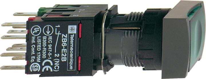 Actual product image Schneider Electric Illuminated push-button, green Ř 16, flat, o. XB6DW3B5B