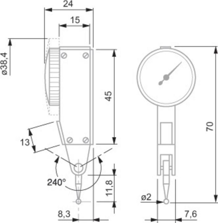 Produktbild Tesa Fühlhebelmessgerät TESATAST ± 0.1 mm / S18001695
