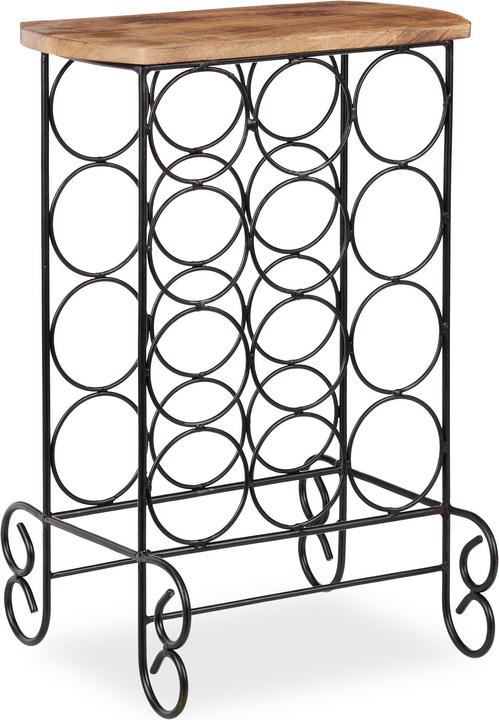 Actual product image Relaxdays Designer Wine Rack for 12 Bottles (46 x 37 x 64 cm, 12 Fl.)