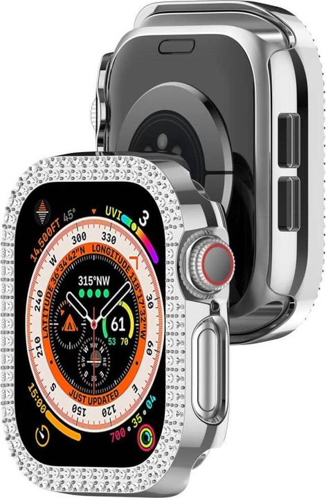 Actual product image Cover-Discount Apple Watch 10 - 42mm - Glitter rhinestone protective case