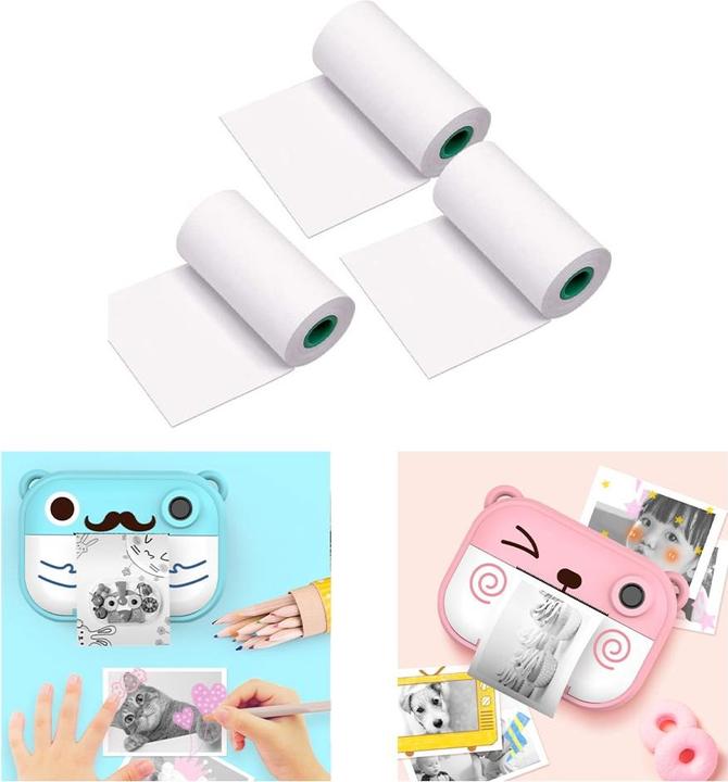 Produktbild Deltalabs Thermorollen für Mini Kinder Sofortbild Kamera Fotoapparat 2.4" 3er Set Ersatzrollen