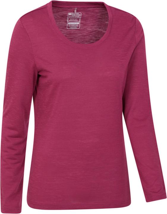 Actual product image Mountain Warehouse Womens/Ladies Agra Slub Long-Sleeved Top (44)