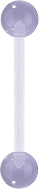 Immagine prodotto Star Piercing Banana trasparente con due palline "Glow" blu (Bioflex, Acrilico, senza ottone)
